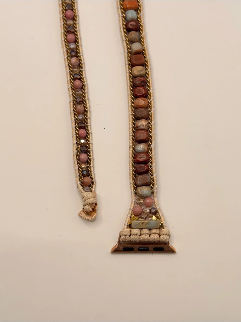 Apple Watch Band With Real Stones, 38/40/41mm, long wrap around band